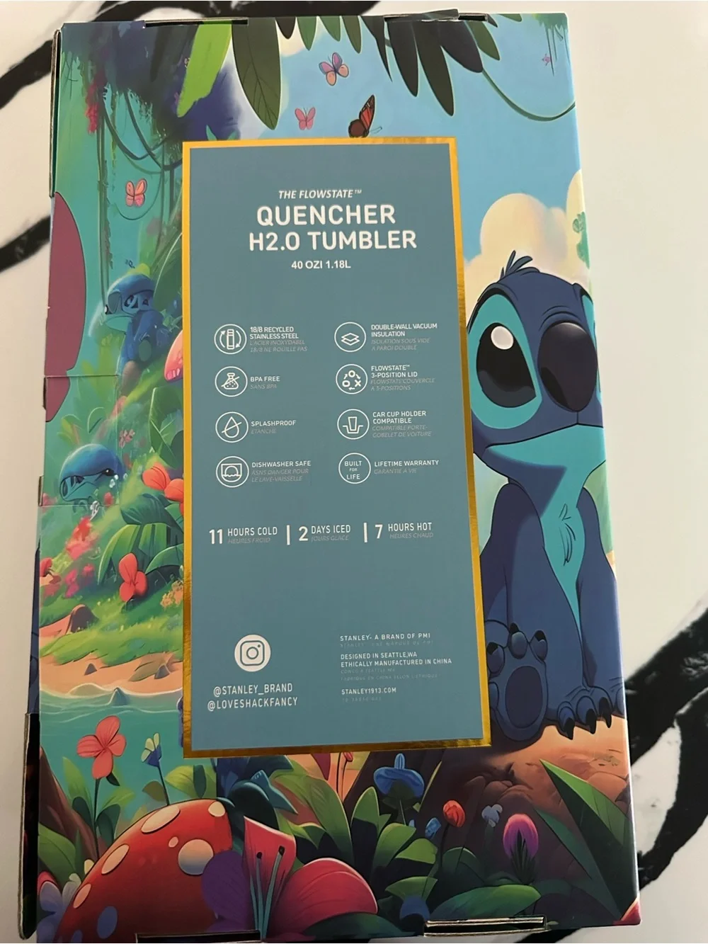 Stanley Blue Stitch Quencher Tumbler - Picture 6 of 7
